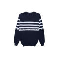 Men's Knitted Sweater Cotton Honey Comb Stripe Pullover